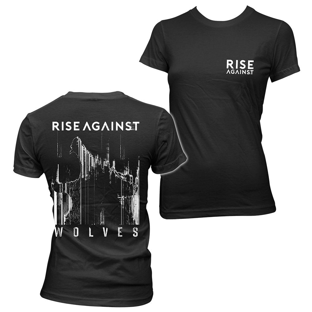 Rise Against (Wolves Pocket) Girl Fitted T-Shirt